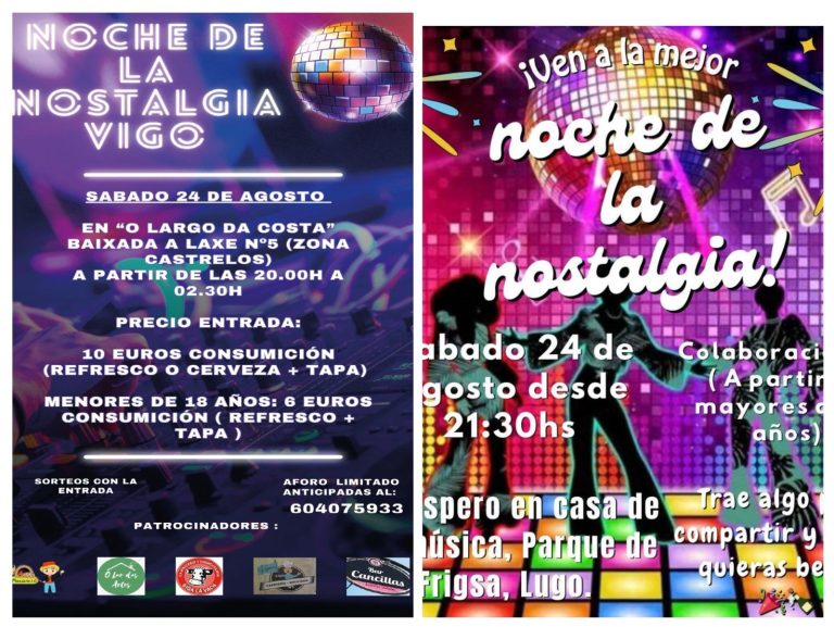 Noche de la Nostalgia en Vigo y Lugo